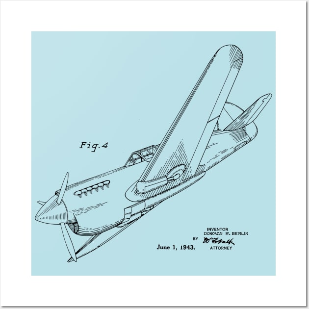 World War 2 Airplane Patent Print Wall Art by MadebyDesign
